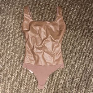 WORN ONCE skims leather bodysuit. Great condition